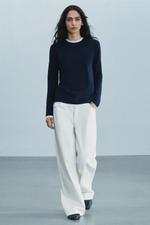 ФУТБОЛКА INTERLOCK С ДЛИННЫМИ РУКАВАМИ — ZARA