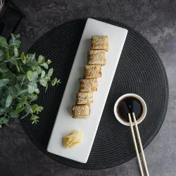 Блюдо прямоугольное 33*10 см h4 см брусок для закусок White Matt Panasia P.L. Proff Cuisine [1]