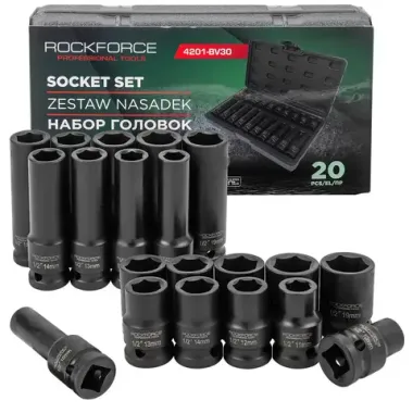 Набор головок 20пр. 1/2''6гр RockFORCE RF-4201-BV30