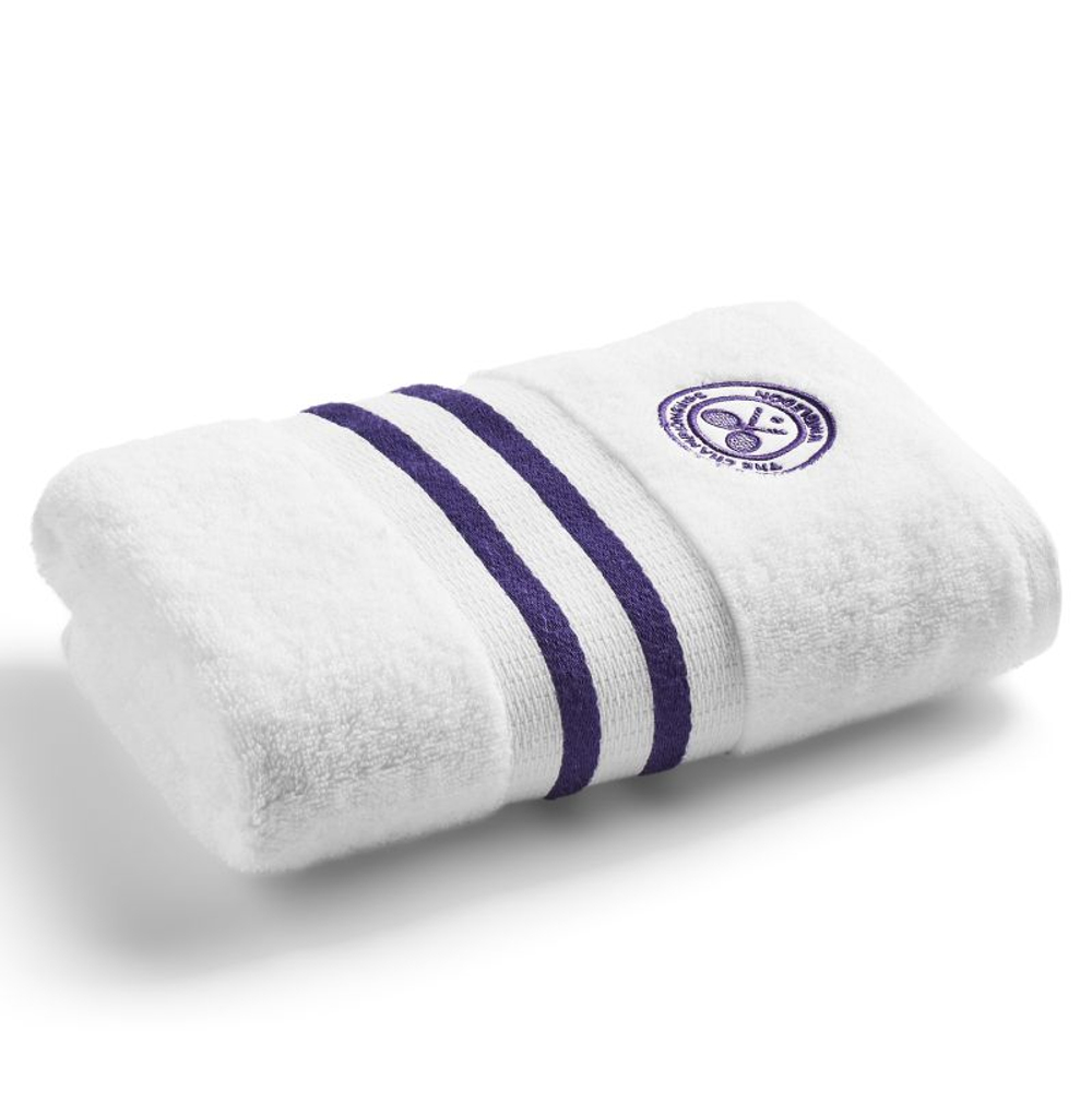 Теннисный набор полотенец Wimbledon Baseline Towel Set - white/purple