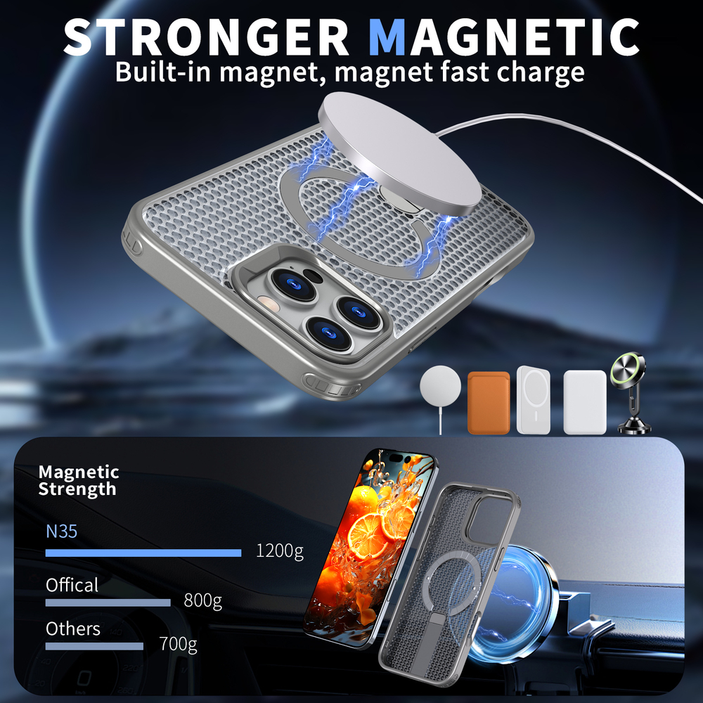 Прозрачный чехол Mesh Pro Magnetic Case для iPhone 16 Pro