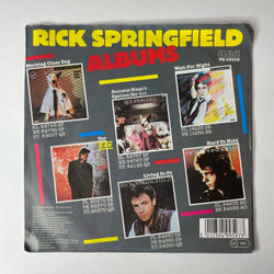 Винтажная виниловая пластинка 7 дюймов (маленькая пластинка) Rick Springfield State Of The Heart (Германия 1985)