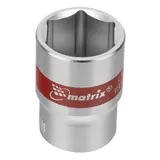 Набор торцевых головок 1/4", 6 гранные, CrV, 4-13мм, 10 штук Matrix — фото 2