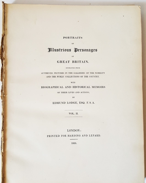 "Portraits of Illustrious Personages of Great Britain"  Edmund Lodge. 1835г.