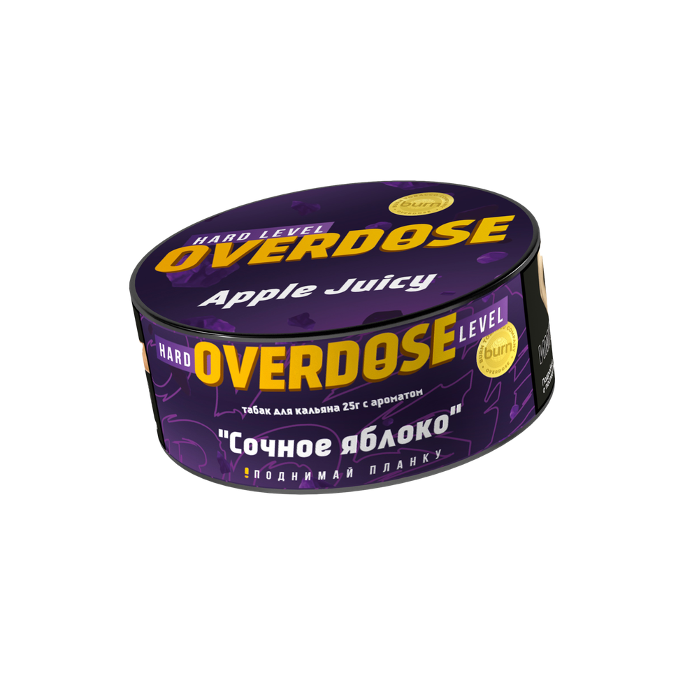 М. Табак для кальяна Overdose Сочное яблоко (Яблочный сок), 25 гр.