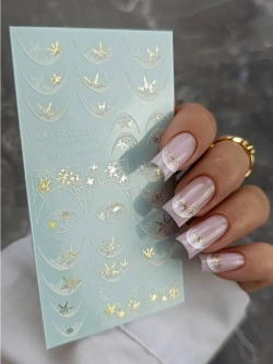 Lucky Rose Слайдеры наклейки для длинных ногтей 391