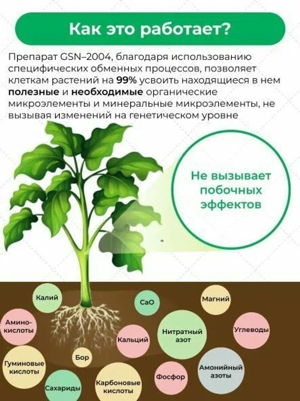 GSN-2004 Активатор роста растений, иммуностимулятор, антистресс, антидот