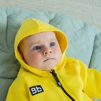 Комбинезон с капюшоном "Лимон" утепленный 0+