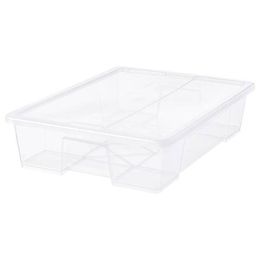 Контейнер с крышкой IKEA SAMLA (САМЛА), Прозрачный, 79x57x18 см, 55 л