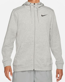 Мужская теннисная кофта Nike Dri-Fit Hoodie Full Zip M - серый