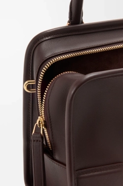 Loewe Маленькая сумка Amazona 180 из мягкой телячьей кожи, темно-каштановый