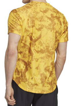 Футболка мужская теннисная Adidas Tennis Paris Heat.Rdy Freelift - bold gold/mesa/bronze strata
