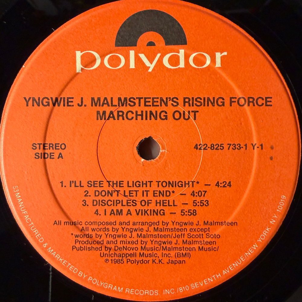 Yngwie J. Malmsteen's Rising Force ‎– Marching Out (США 1985г.)