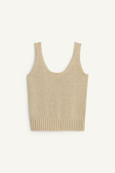 ZARA ТОП-МАЙКА СМЕСОВОЙ ХЛОПЧАТОБУМАЖНОЙ ПРЯЖИ, СВЕТЛО-ЗЕЛЕНЫЙ