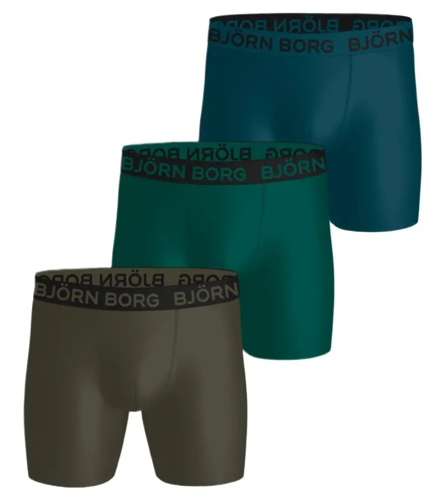 Мужские спортивные боксеры Björn Borg Sports Microfiber 3P - multicolor