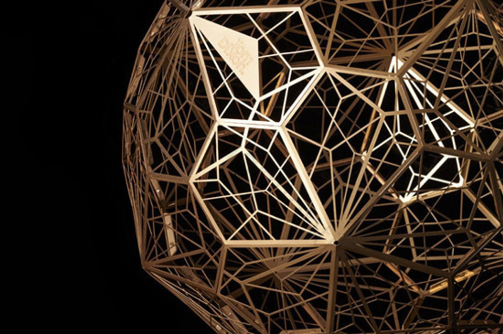 Pendant design lamp  Etch Web by Tom Dixon (Bronze)