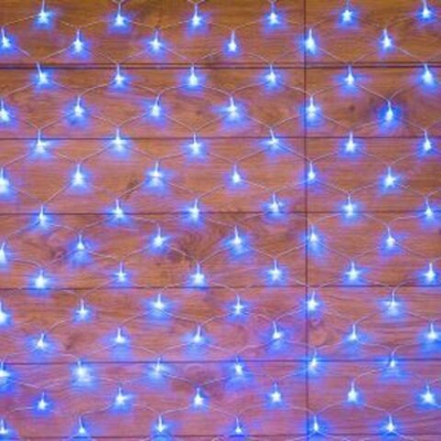 Гирлянда "Сеть" 1,5х1,5м, прозрачный ПВХ, 150 LED Синие