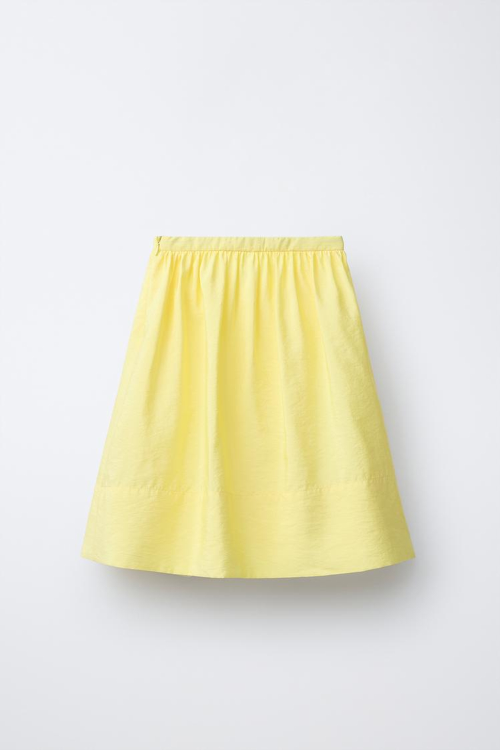 ZARA ЮБКА МИДИ ИЗ ТАФТЫ, ЖЕЛТЫЙ