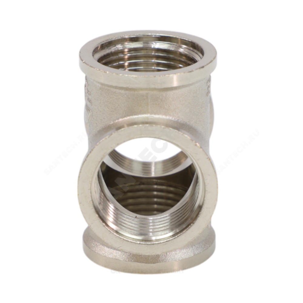 Крест латунь никель Ду 25 (1") ВР VALFEX VF.760.N.100