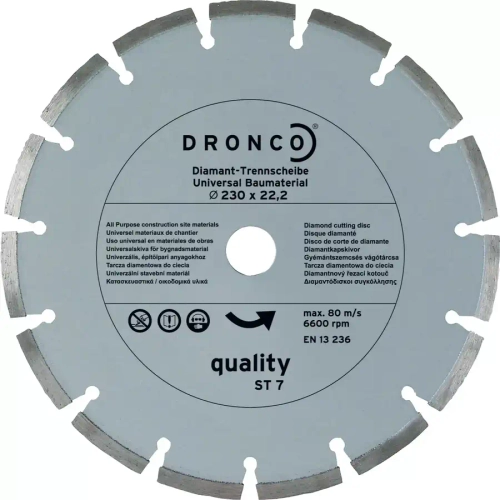 Алмазный сегментированный диск по бетону OSBORN 180 мм Dronco 4180485