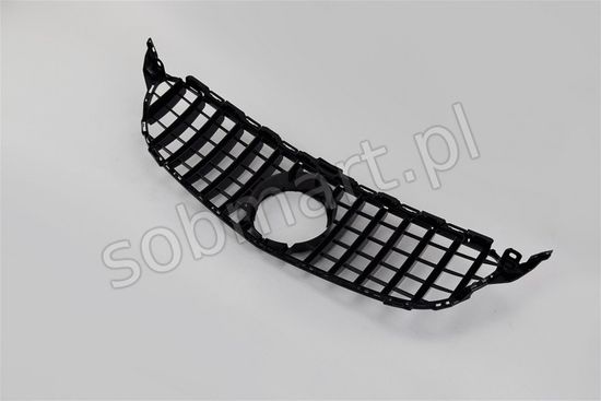 Решетка радиатора V.3 глянцево - черный + хром для Mercedes C class W205 2015-2018