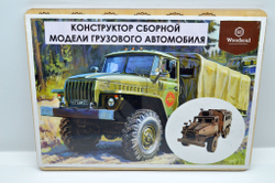 Модель-конструктор грузового автомобиля из фанеры Урал 4320