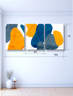 Картина Бирюзовая гармония модульная 50x70см 3шт.