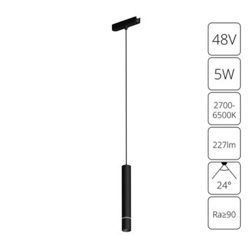 Магнитный трековый подвесной светильник 5W 2700К-6500K A2959PL-1BK чёрный Smart Rapid Arte Lamp