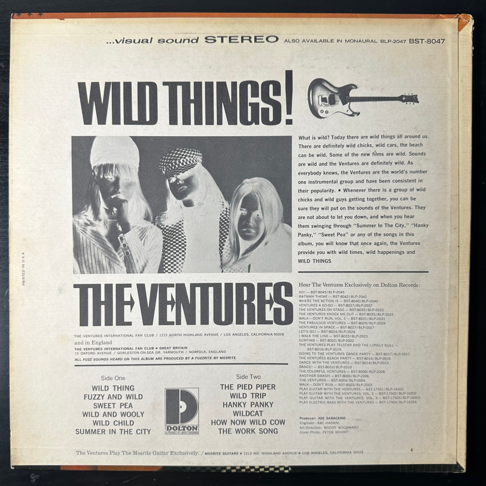 The Ventures ‎– Wild Things! (Дания 1966г.)