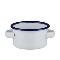 Кастрюля для подачи 8,3 см h4,7 см 250 мл круглая Blue Rim эмалированая сталь SUNNEX [1]
