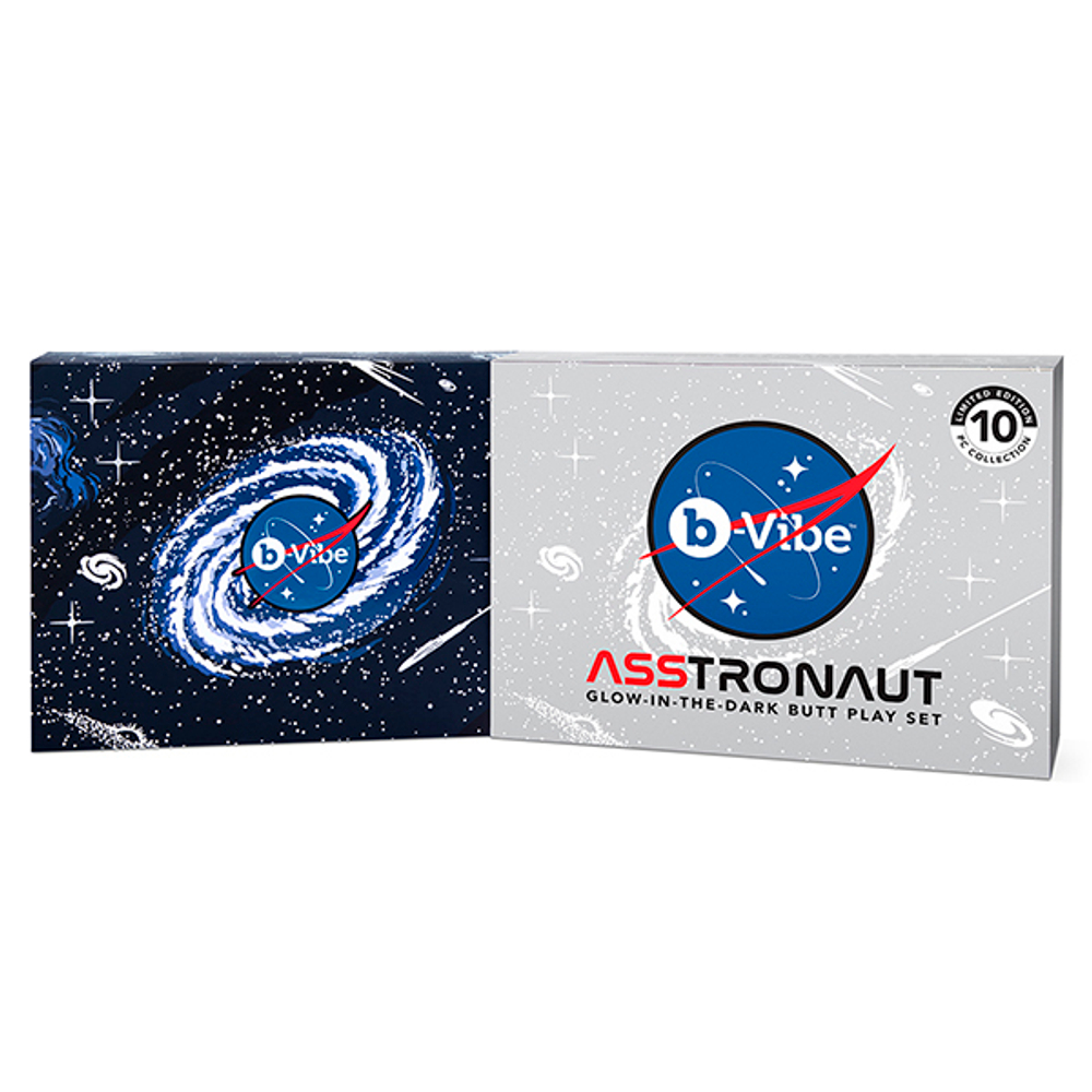 Анальный набор светящийся в темноте b-Vibe Asstronaut Glow in the Dark Set BV-046