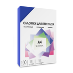 Каталог Обложки прозрачные пластиковые А4 0.18 мм синие 100 шт. от ГЕЛЕОС
