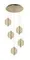 Светильник подвесной светодиодный NewRgy 7065RMD-5BS/CE BRASS+BLACK, 50 Вт, чёрный и латунный