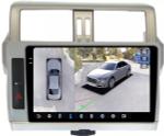 Магнитола для Toyota Land Cruiser Prado 150 2014-2017 - FarCar BX347/531M-360 монитор 10.36" 2K QLED на Android 13, Быстрая, CarPlay, 4G SIM-слот, 4 камеры в комплекте