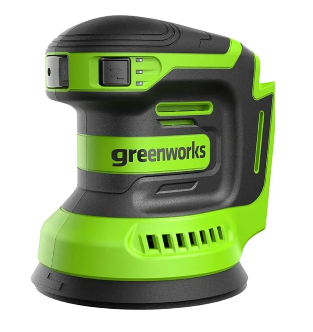 Эксцентриковая шлифмашина акк. Greenworks OS325, 24V, 125 мм, 5000-8000-11000 об/мин, амплитуда 2.4 мм, (3100907)
