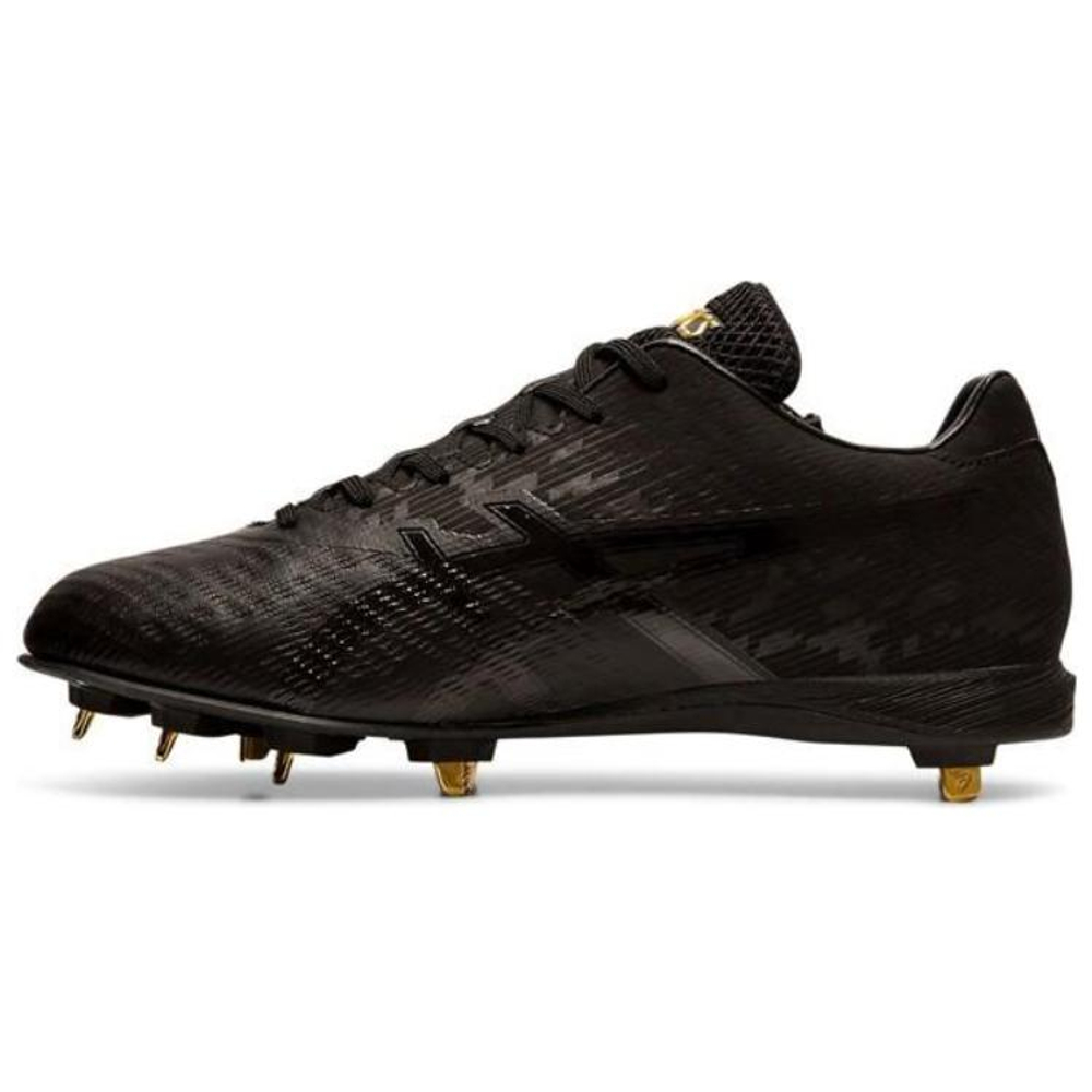 Asics Goldstage Low Top Upper Height Baseball Shoes Men"s Black