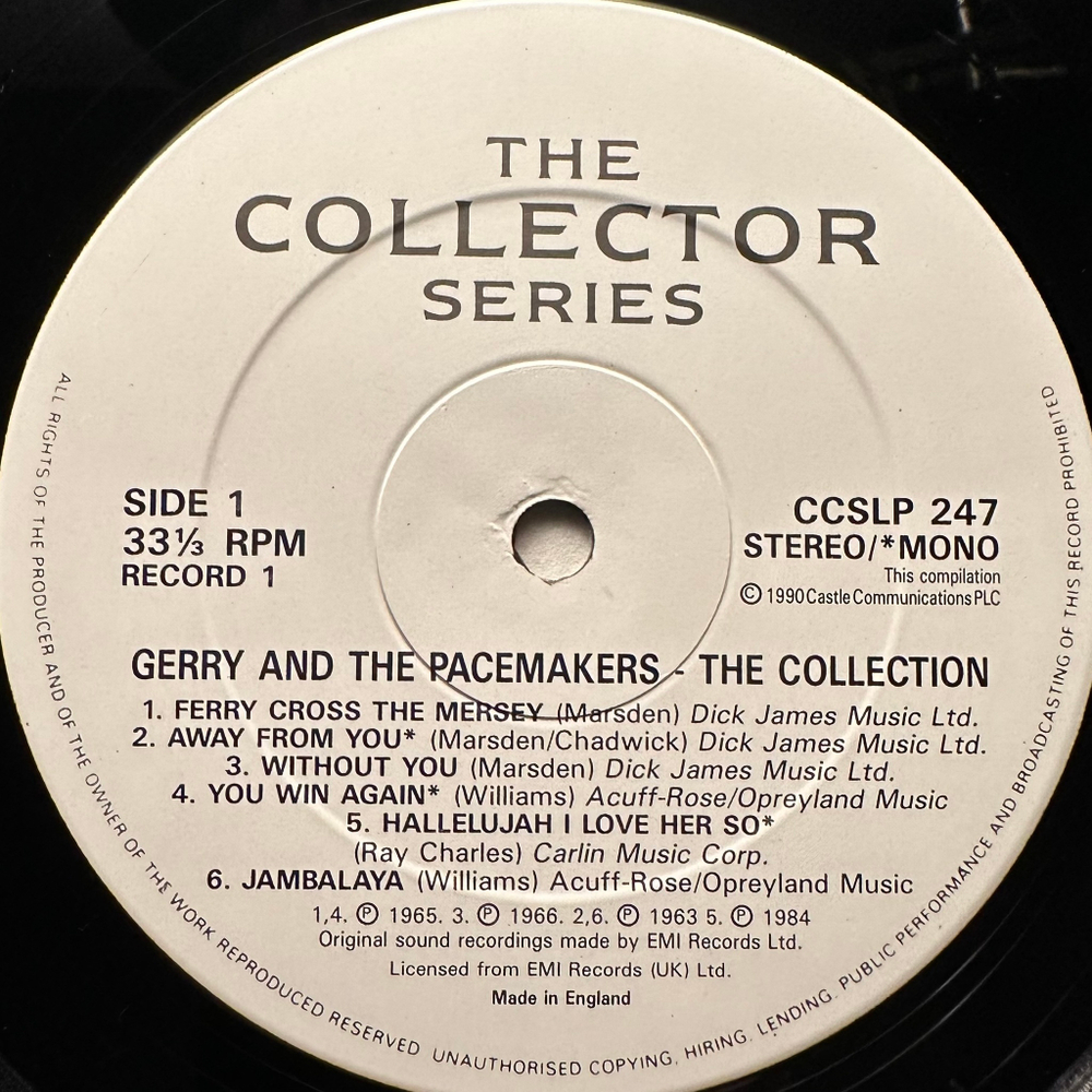 Gerry & The Pacemakers - The Collection 2LP (Англия 1990г.)