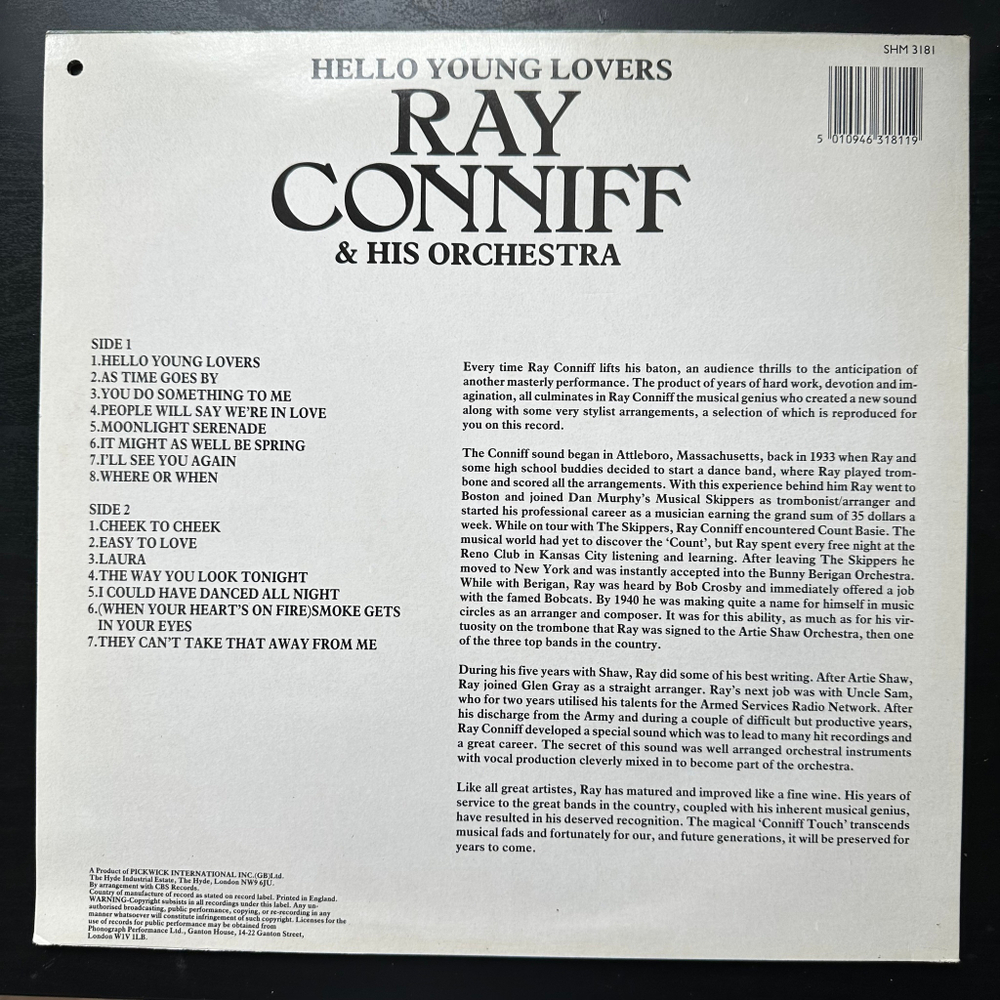 Ray Conniff His Orchestra & Chorus - Hello Young Lovers (Англия)