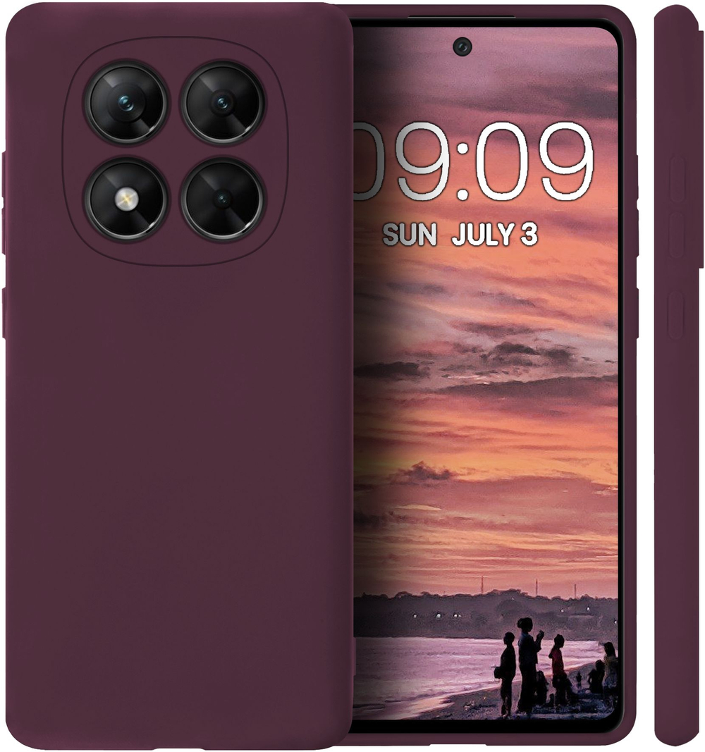 Мягкий Soft Touch чехол из силикона для XIAOMI POCO X7 (не PRO!) / REDMI NOTE 14 PRO 5G с бархатной подкладкой