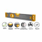 Уровень усиленный с магнитом 400 мм INGCO HSL68040 INDUSTRIAL