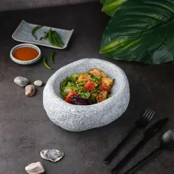 Салатник 650 мл 23*18,5 см h9 см Stone Untouched Taiga P.L. Proff Cuisine [1]