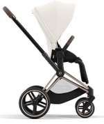 Коляска Cybex Priam IV Rosegold complete Cloud G Almond Beige Plus Base G 3 в 1 Off White