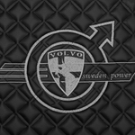 Ковры VOLVO FH-12 2002-2008г (автомат) (экокожа, черный, серый кант, серая вышивка)