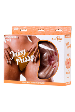 Мастурбатор реалистичный TOYFA Juicy Pussy Adeline, с вибрацией,  вагина и анус, TPR, телесный, 18 с