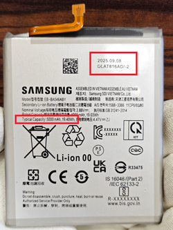 Аккумулятор для Samsung A54 / A34 (EB-BA546ABY) Категория: "ПРЕМИУМ КАЧЕСТВО" АКБ 5000mAh Li-ion Polymer