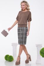 Костюм с юбкой в клетку DStrend (Акция)