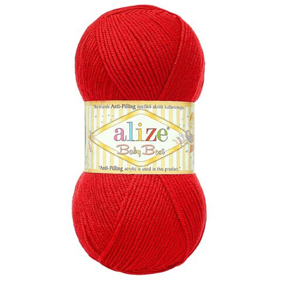 Пряжа Alize (Ализе) Baby Best / уп.5 мот. по 100 г, 240м, 106 темно-красный A