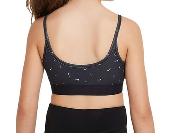 Топ для девочки теннисный Nike Dri-Fit Trophy Light-Support Sports Bra - черный