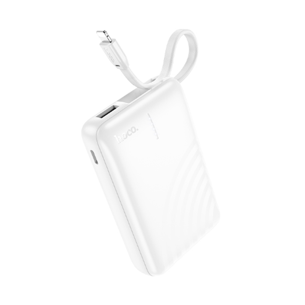 Портативный аккумулятор Hoco J134A, 10000mAh, кабель 8 pin, Белый