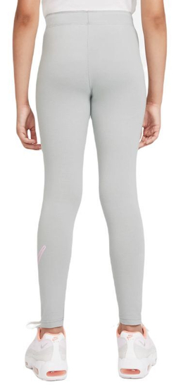 Штаны для девочки теннисные Nike Sportswear Favorites Legging GX - light smoke grey/pink foam